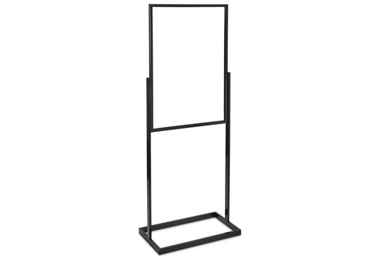 Floor Standing Sign Holder - Single Tier, 24 x 36", Black